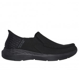 Black Skechers Parson - Dewitt Men's Slip On | IEDS-89361