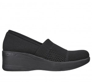 Black Skechers Pier-lite - Wow Factor Women's Slip On | MVSQ-43251