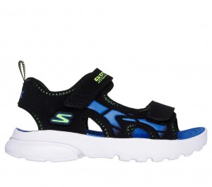 Black Skechers Razor Splash - Aqua Buddies Boys' Sandals | RFGP-94137