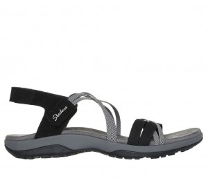 Black Skechers Reggae Slim - Takes Two Women's Sandals | KUZS-34985