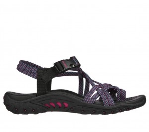 Black Skechers Reggae - Irie Mon Women's Sandals | ULAO-49231