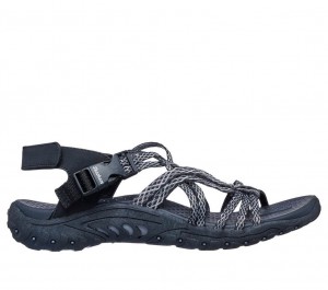 Black Skechers Reggae - Mendocino Women's Sandals | EKUZ-15973