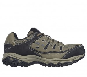 Black Skechers Relaxed Fit: Cankton St Men's Work Shoes | KWAJ-83701