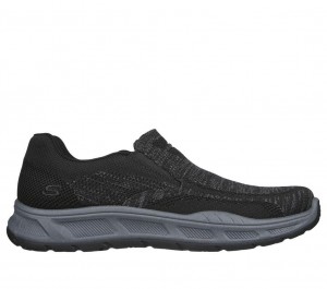 Black Skechers Relaxed Fit: Cohagen - Knit Walk Men's Slip On | PGDH-16259