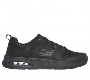 Black Skechers Relaxed Fit: Dynaair Sr Men's Work Shoes | AUNM-45372