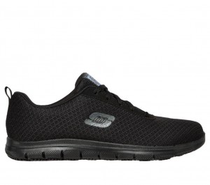 Black Skechers Relaxed Fit: Ghenter - Bronaugh Sr Women's Work Shoes | LDPM-36842