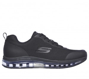 Black Skechers Relaxed Fit: Skech-air - Chamness Sr Men's Work Shoes | MHEY-65420