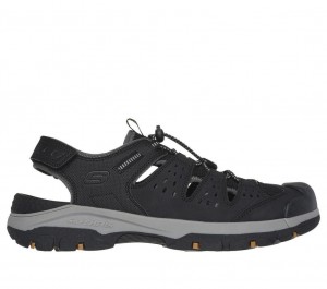 Black Skechers Relaxed Fit: Tresmen - Menard Men's Sandals | SMXO-75904