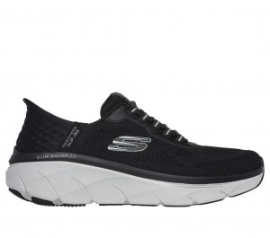 Black Skechers Rf: D'lux Walker 2.0 - Rezinate Men's Slip On | KQHG-74138