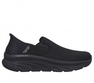 Black Skechers Rf: D'lux Walker - Orford Men's Slip On | FNJS-35107