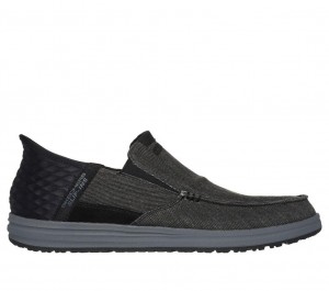 Black Skechers Rf: Melson - Colwin Men's Slip On | DUIJ-75428