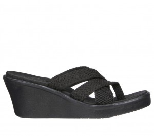 Black Skechers Rumble On - Heat Maze Women's Sandals | MFHE-61428