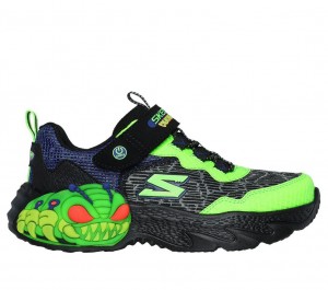 Black Skechers S Lights: Creature-lights Boys' Sneakers | BKMP-14789