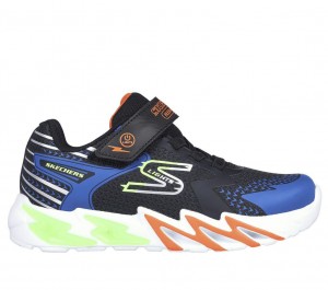 Black Skechers S Lights: Flex-glow Bolt Boys' Sneakers | TLIG-24869