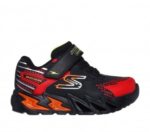 Black Skechers S Lights: Flex-glow Bolt Boys' Sneakers | QATK-37942