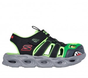 Black Skechers S Lights: Thermo-flash - Hydro-flare Boys' Sandals | ARCP-85349