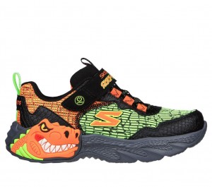 Black Skechers Skech-o-saurus - Dino-lights Boys' Sneakers | KQDJ-07953