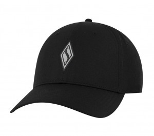 Black Skechers Skechweave Diamond Snapback Men's Hats | DLHR-24530