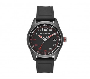 Black Skechers Slauson Men's Watch | OGIE-71053