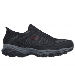 Black Skechers Slip-ins: After Burn M. Fit - Ridgeburn Men's Sneakers | NRPO-37812