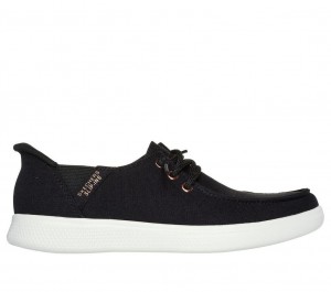 Black Skechers Slip-ins: Bobs Skip Cute - Spot Twist Women's Boat Shoes | DOXU-16295