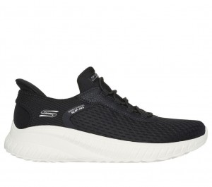 Black Skechers Slip-ins: Bobs Sport Squad Chaos Women's Sneakers | KWLE-14935