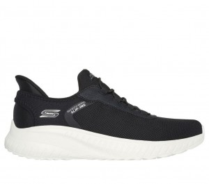 Black Skechers Slip-ins: Bobs Sport Squad Chaos Men's Sneakers | QGHM-75483