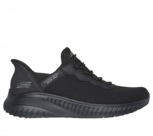 Black Skechers Slip-ins: Bobs Sport Squad Chaos Women's Sneakers | HASP-54960