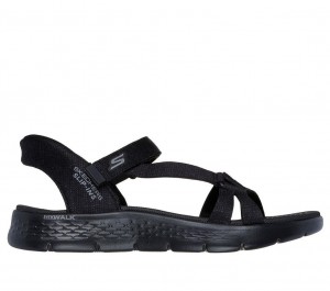 Black Skechers Slip-ins: Go Walk Flex Sd - Illuminate Women's Sandals | GXZR-28653