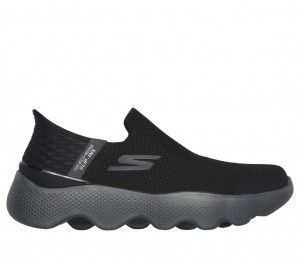 Black Skechers Slip-ins: Go Walk Massage Fit - Current Men's Sneakers | BTXO-27016