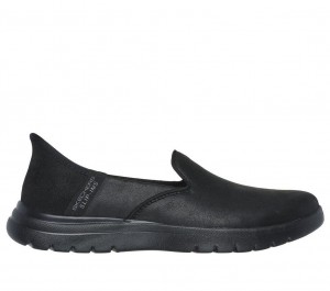 Black Skechers Slip-ins: On The Go Flex - Captivating Women's Flats | ELJV-69018