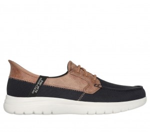 Black Skechers Slip-ins: On The Go Flex - Palmilla Women's Boat Shoes | CTGM-46839