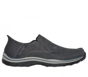 Black Skechers Slip-ins Relaxed Fit: Expected - Cayson Men's Boat Shoes | ASJR-81723