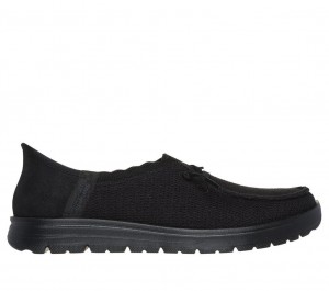 Black Skechers Slip-ins Rf: Venice - Coastal Groove Women's Boat Shoes | LSTF-26387