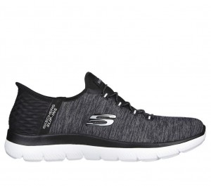 Black Skechers Slip-ins: Summits - Dazzling Haze Women's Sneakers | EJGL-06483