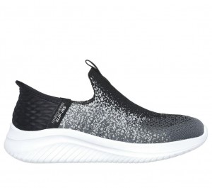 Black Skechers Slip-ins: Ultra Flex 3.0 - Brisk-spec Boys' Sneakers | MXHI-63490