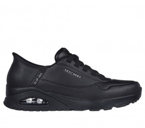 Black Skechers Slip-ins: Uno - Easy Air Men's Sneakers | RADW-29703