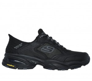 Black Skechers Slip-ins: Vigor 3.0 - Drafting Men's Sneakers | GBNE-37418