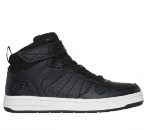 Black Skechers Smooth Street - Vorrez Boys' Sneakers | FXIA-92613