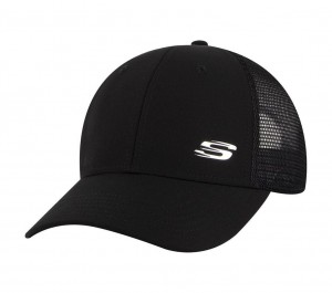 Black Skechers Sport S Metal Women's Hats | CRUN-41873