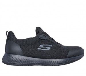 Black Skechers Squad Sr Women's Work Shoes | JMZX-95401