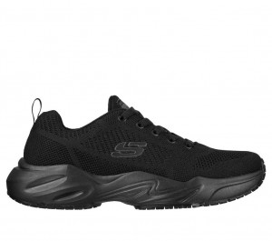 Black Skechers Stamina Airy Sr Men's Work Shoes | WMHJ-02374