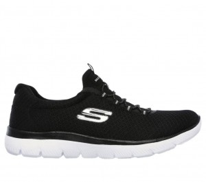 Black Skechers Summits Women's Sneakers | PXOS-86570