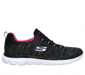 Black Skechers Summits - Quick Getaway Women's Sneakers | QZCE-24508