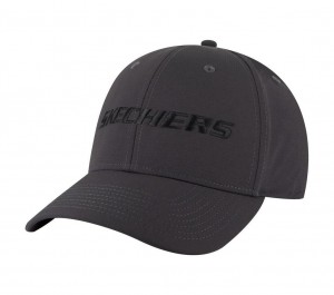 Black Skechers Tearstop Snapback Men's Hats | UWIJ-57820