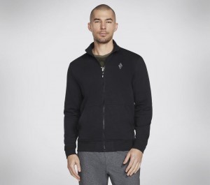 Black Skechers The Hoodless Hoodie Go Walk Everywhere Men's Jackets | RQGV-65012