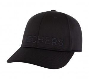 Black Skechers Tonal Logo Women's Hats | GOAP-04187