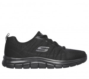 Black Skechers Track - Moulton Men's Sneakers | LMXK-19058