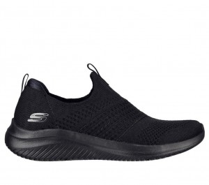 Black Skechers Ultra Flex 3.0 - Classy Charm Women's Sneakers | YJGF-81693