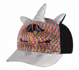 Black Skechers Unicorn Rainbow Men's Hats | RIKY-90482